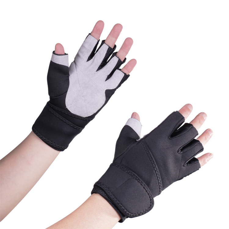 Fashion leather fitness gloves, Light Weight Fingerless Powerlifting Fingerless Gym Gloves for Exercise, Fitness, Training, Cycling