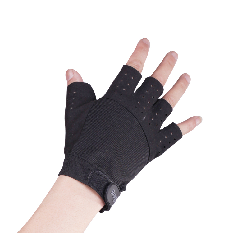Fingerless motorbike gloves