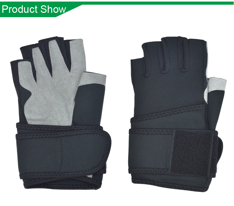 Manufacturer custom Fashion leather fitness gloves Light Weight Fingerless Powerlifting Fingerless Gym Gloves for Exercise