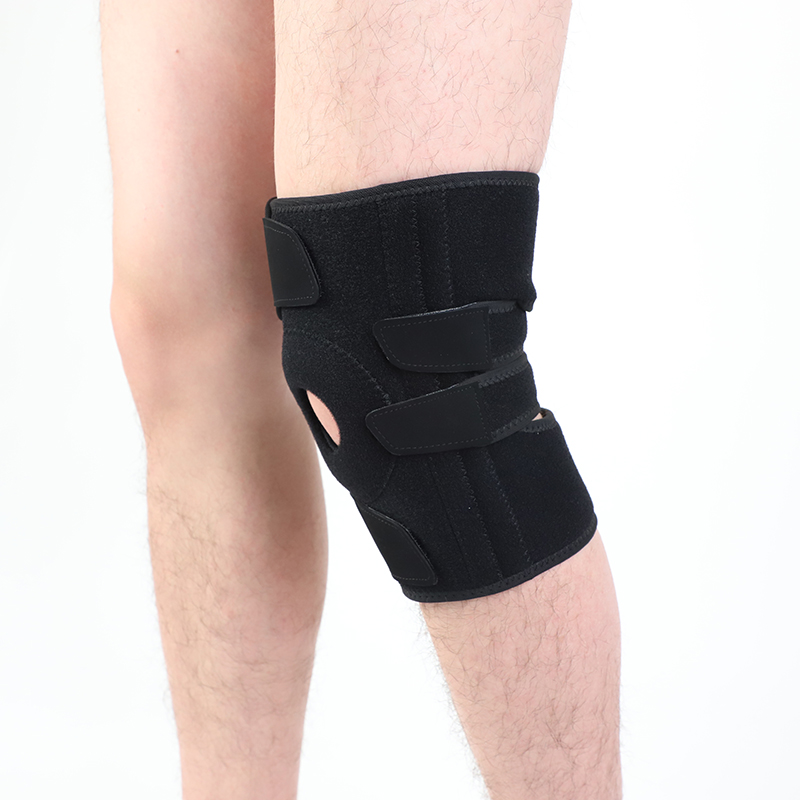 Adjustable Neoprene Knee Sleeve with patella cutout   Air vent - Anti slip- Stabilizers  OEM & Wholesale 7535