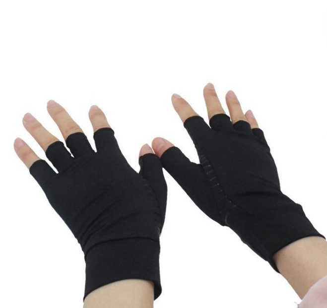 Copper arthritis gloves - Best copper infused fingerless glove for carpal tunnel, RSI, rheumatoid