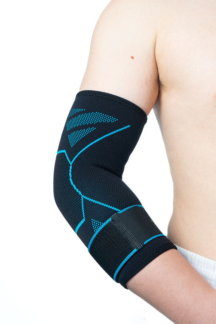 Factory wholesale adjustable 3D knitted nylon elbow sleeve compression elbow protector brace 2110