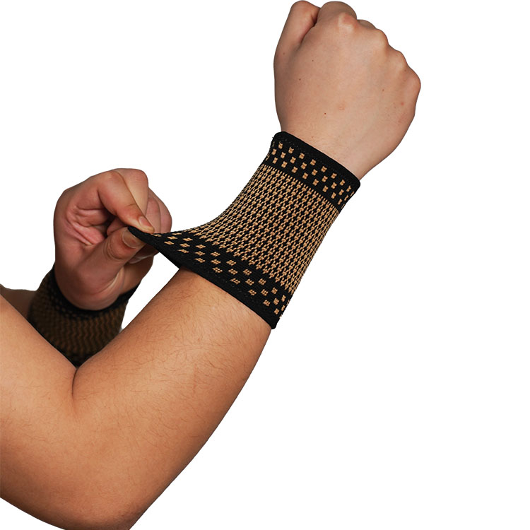 High Quality Black color Prevent Injury Relieve elastic copper wrist guard 7005