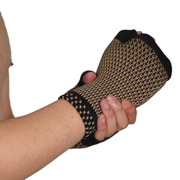 Wholesale Copper wrist compression sleeve Palm Support 7004
