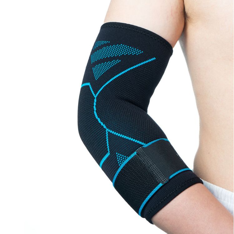 Factory wholesale adjustable 3D knitted nylon elbow sleeve compression elbow protector brace 2110