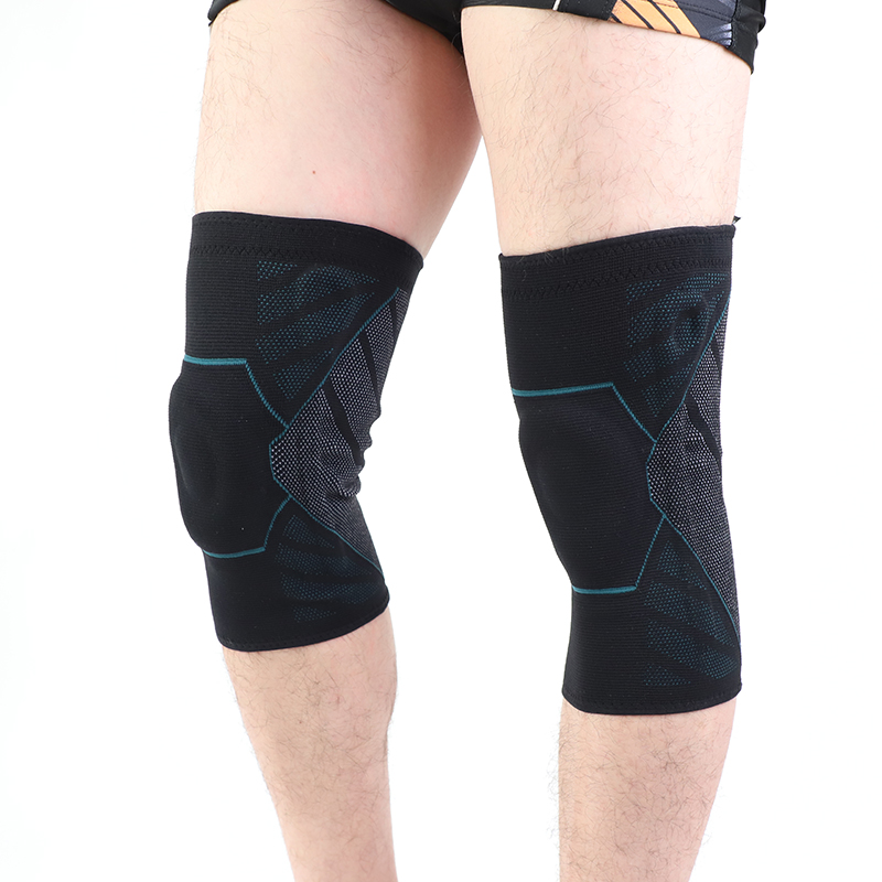 Factory Wholesale Silicone Knee pad with Spring Stabilizer for Basketball