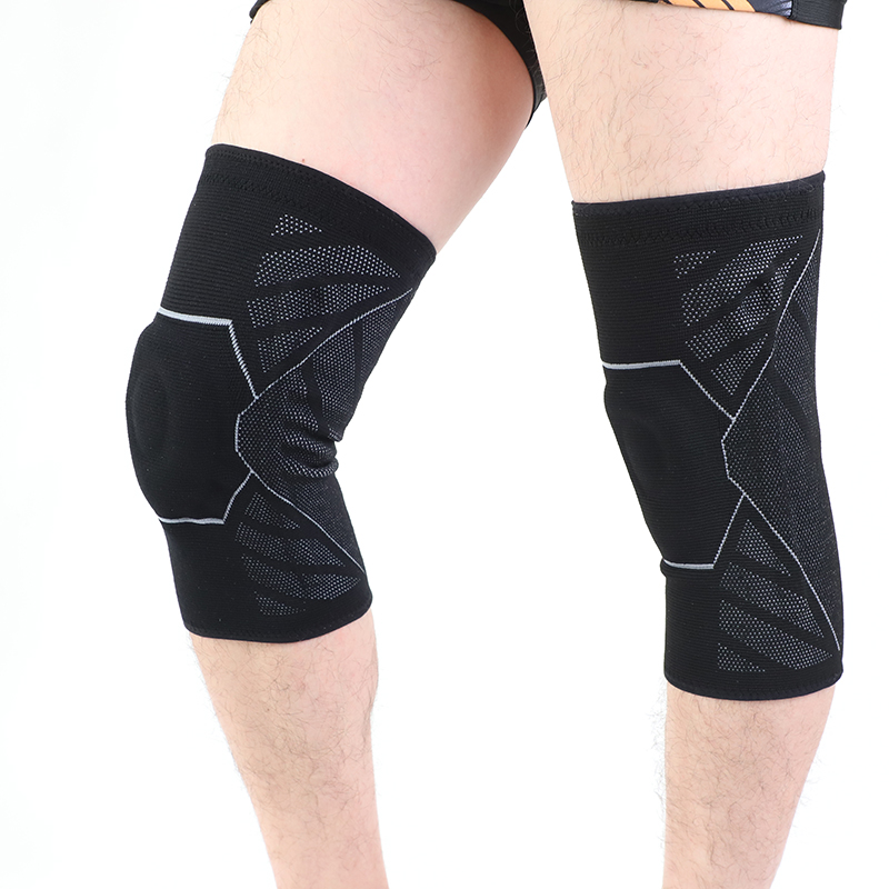Factory Wholesale Silicone Knee pad with Spring Stabilizer for Basketball