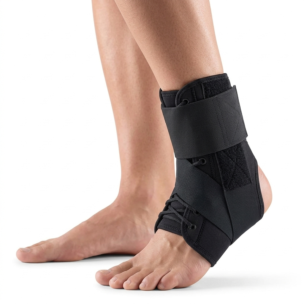 Orthopedic Ankle Brace, Lace up adjustable ankle brace – for Running, Basketball, Injury Recovery, Wholesale & OEM  6143