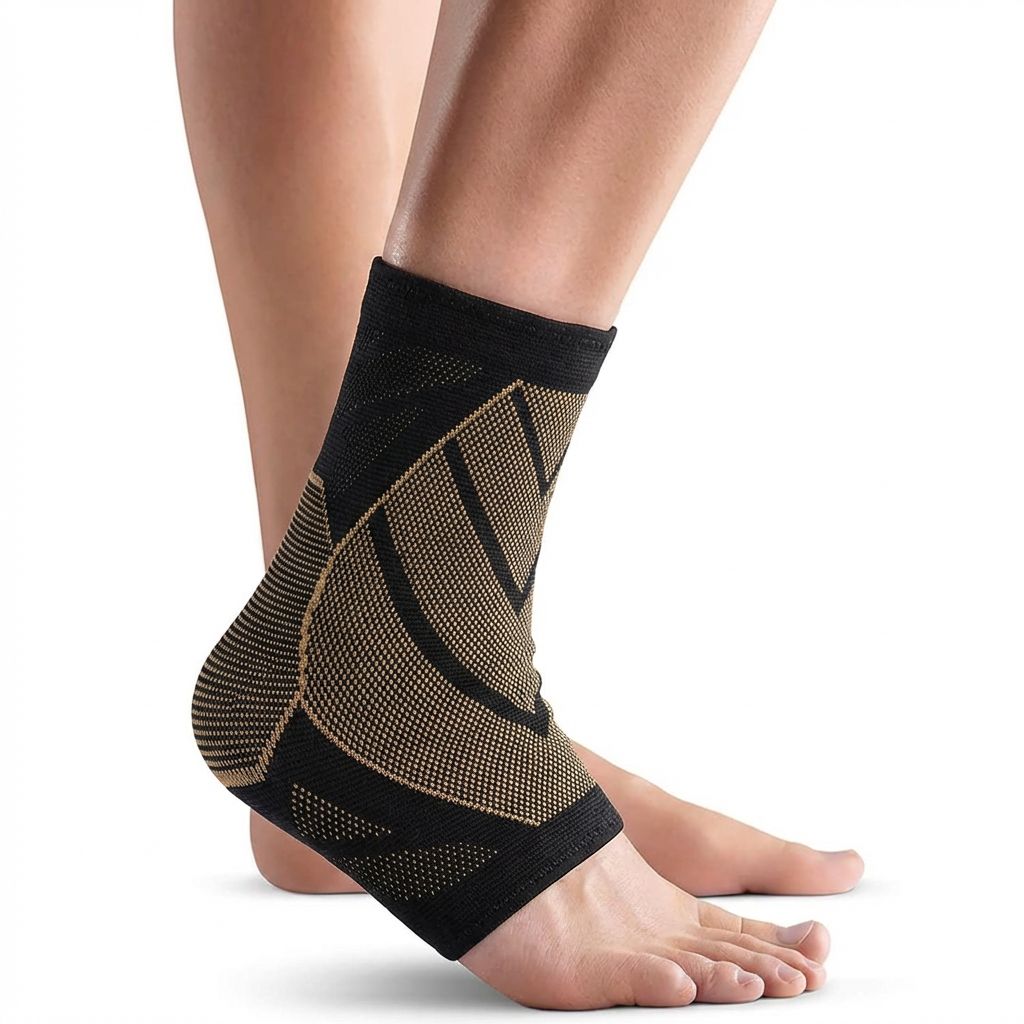 Wholesale Factory Price Elasticated Copper Ankle Support Sleeve 4204