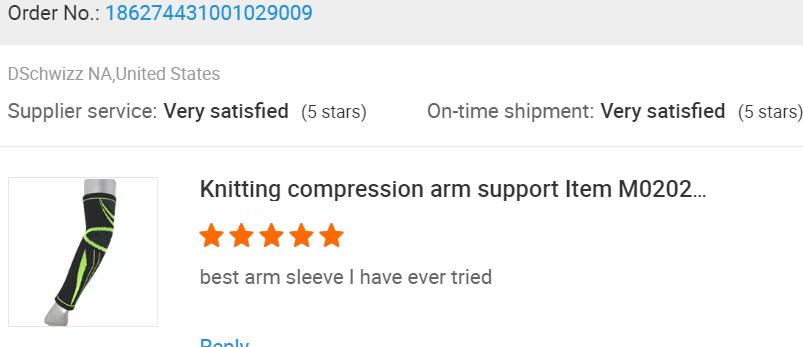 Knitting Compression Arm support