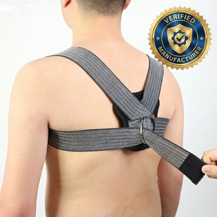 China manufacturer back belt for men and women adjustable upper back brace to support neck back and shoulder