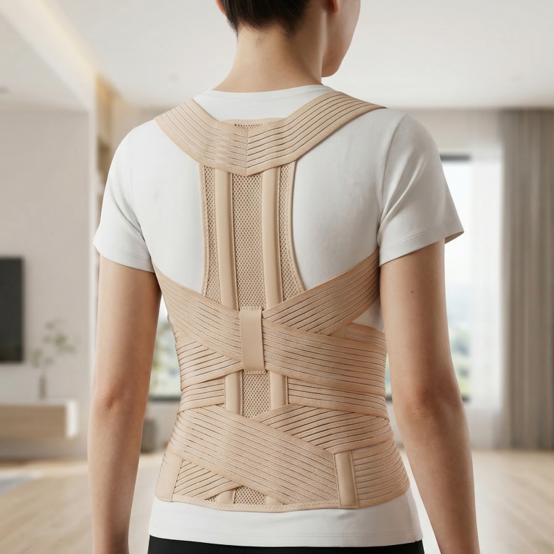 Factory Direct Adjustable Back Brace Posture Corrector OEM Custom Logo 6120